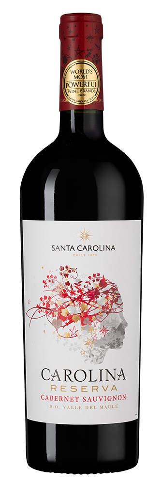 Вино Carolina Reserva Cabernet Sauvignon, Santa Carolina, 2023, (156356), Чили, Центральная Долина, красное, сухое, 0.75 л, Каролина Ресерва Каберне Совиньон, цена 1192 рублей