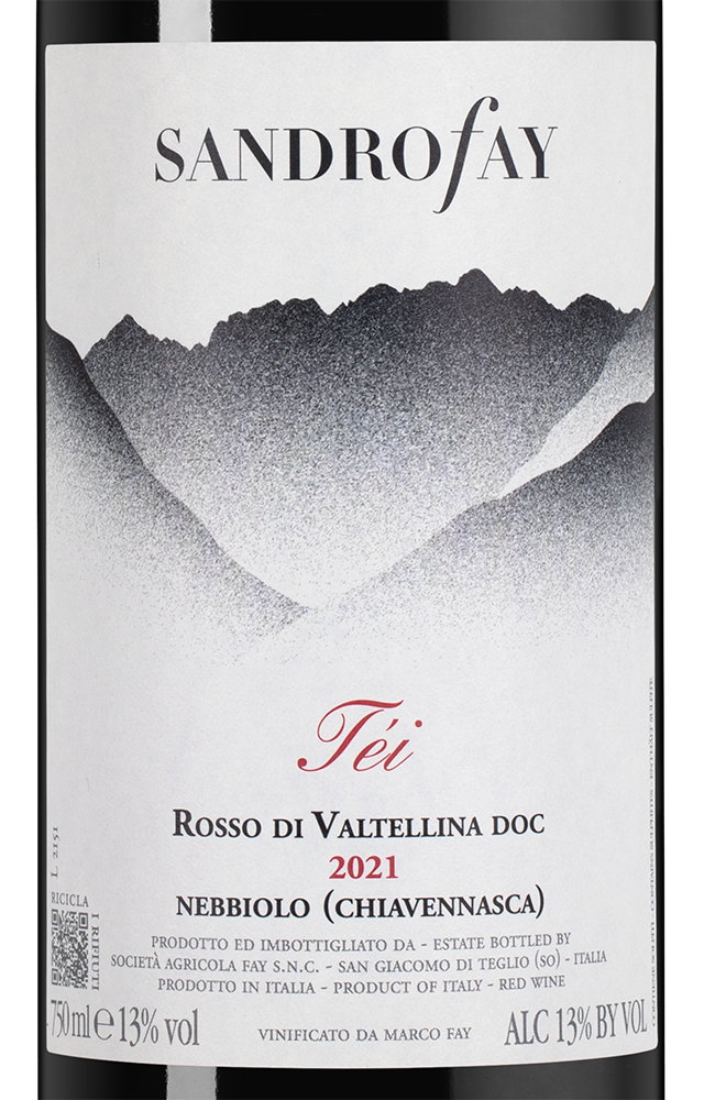 Вино Tei, Sandro Fay, 2021, (137758), Италия, Ломбардия, красное, сухое, 0.75 л, Тей, цена 5490 рублей
