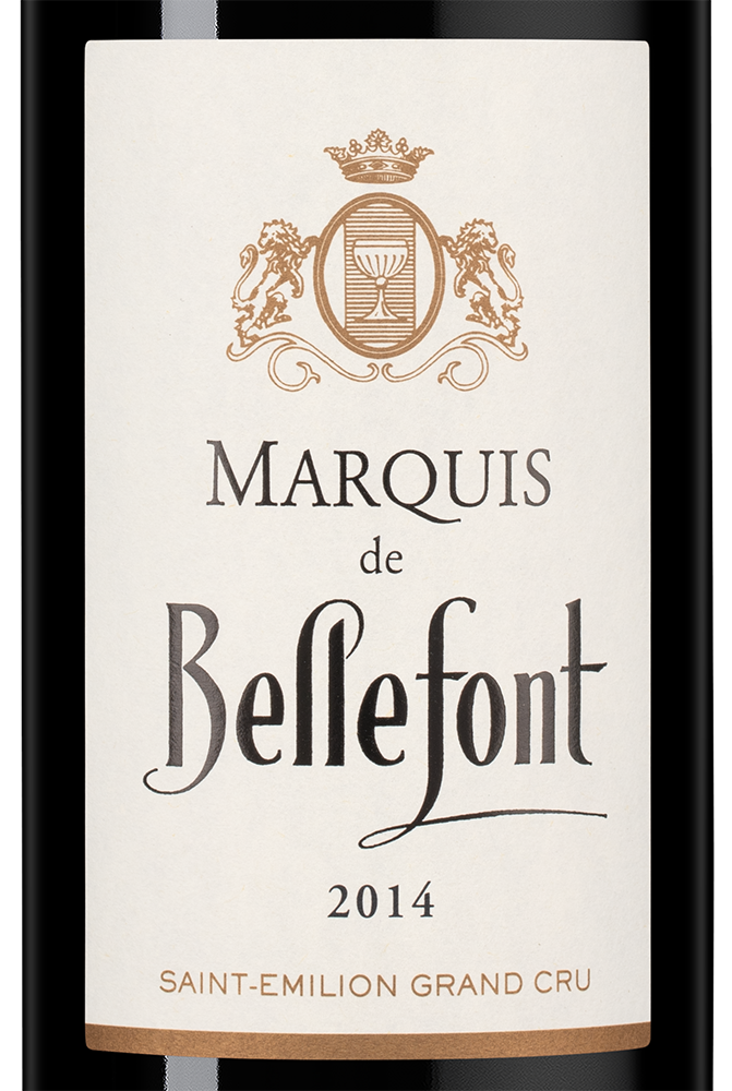 Вино Marquis de Bellefont (Saint-Emilion), Chateau Bellefont-Belcier, 2014, (142107), Франция, Бордо, красное, сухое, 0.75 л, Марки де Бельфон, цена 8990 рублей