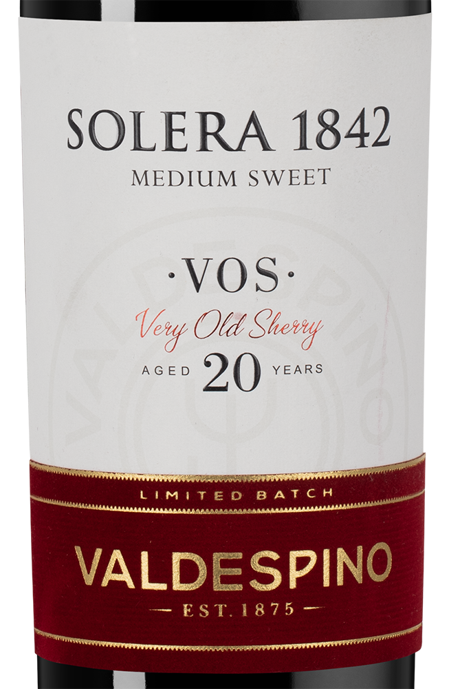 Херес Oloroso Solera 1842, Valdespino, 0.5л, (138221), Испания, Андалусия, 0.5 л, Олоросо Солера 1842, цена 9990 рублей