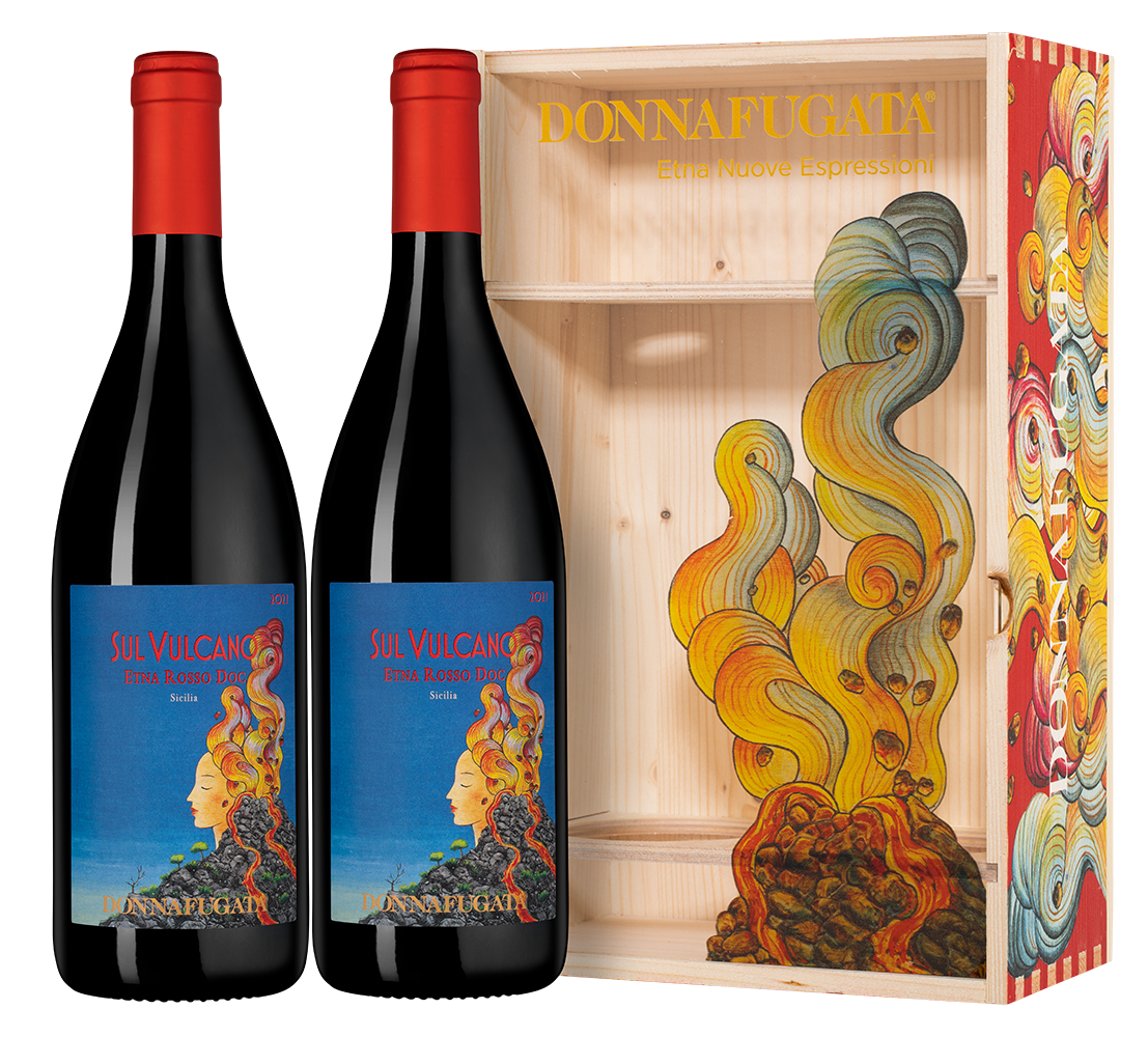 Вино в подарочном наборе Donnafugata Etna Nuove, 2021, (147482), Италия, Сицилия, красное, 0.75 л, Набор вин: Доннафугата Этна Нуове, цена 19990 рублей