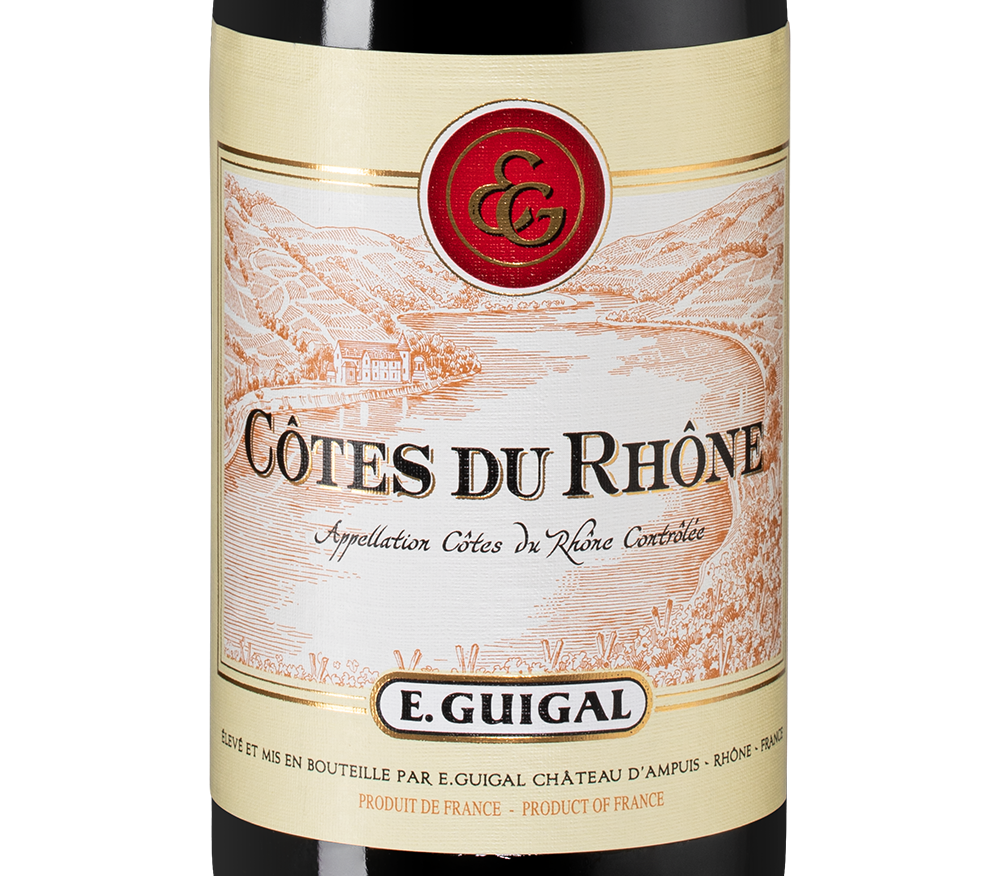 Вино Cotes du Rhone Rouge, Guigal, 2019, 0.375л, (139212), Франция, Долина Роны, красное, сухое, 0.375 л, Кот дю Рон Руж, цена 2290 рублей