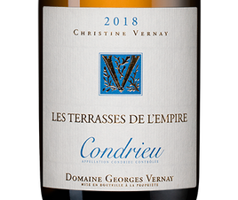 Вино Condrieu Les Terrasses de l'Empire, (122894), белое сухое, 2018 г., 0.75 л, Кондрие Ле Террас де л'Ампир цена 17990 рублей