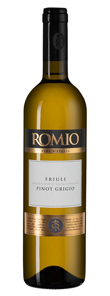 Вино Romio Pinot Grigio, Caviro, 2020, (133784), Италия, Фриули-Венеция-Джулия, белое, полусухое, 0.75 л, Ромио Пино Гриджо, цена 1440 рублей