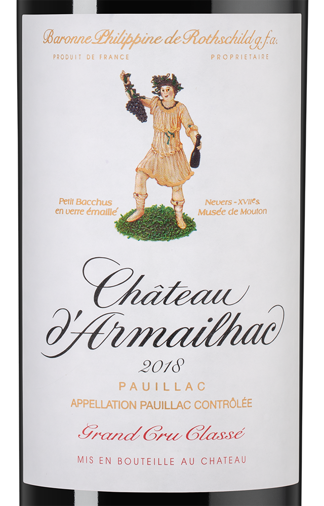 Вино Chateau d'Armailhac (Pauillac), 2018, (151250), Франция, Бордо, красное, сухое, 0.75 л, Шато д'Армайяк, цена 21490 рублей