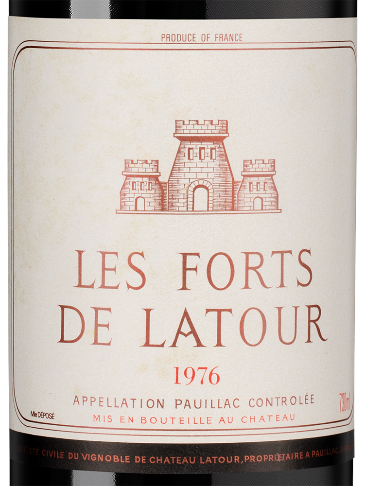 Вино Les Forts de Latour, Chateau Latour, 1976, 0.73л, (158662), Франция, Бордо, красное, сухое, 0.73 л, Ле Фор де Латур, цена 92490 рублей
