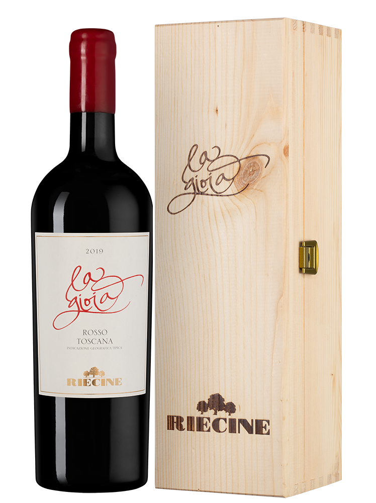 Вино 	 La Gioia в подарочной упаковке, Riecine, 2019, (145418), Италия, Тоскана, красное, сухое, 0.75 л, Ла Джойя, цена 18490 рублей
