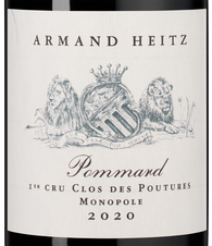 Вино Pommard Premier Cru Clos des Poutures, (138874), красное сухое, 2020 г., 0.75 л, Поммар Премье Крю Кло де Путюр цена 24990 рублей