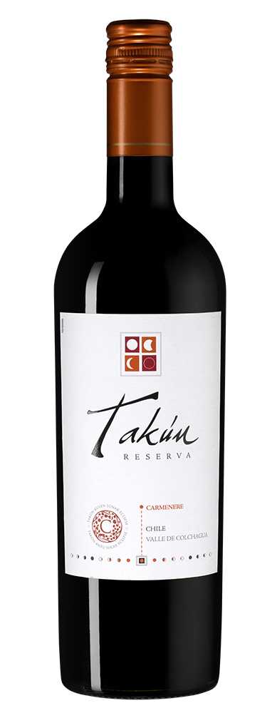 Вино Takun Carmenere Reserva, Caliterra, 2019, (132855), Чили, Центральная Долина, красное, сухое, 0.75 л, Такун Карменер Ресерва, цена 1740 рублей