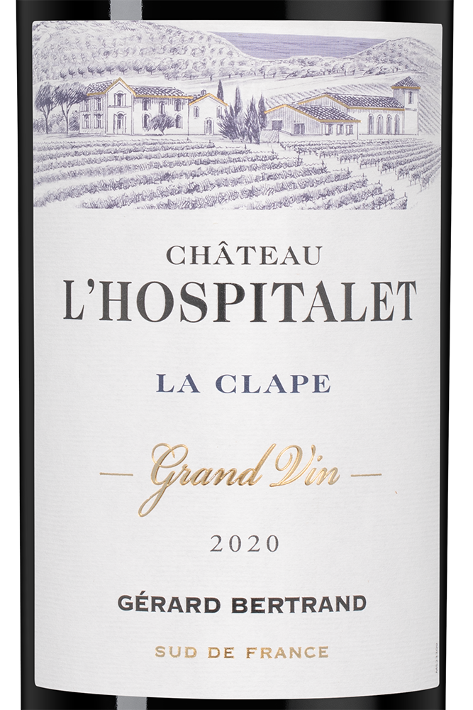 Вино Chateau l’Hospitalet Grand Vin Rouge, Gerard Bertrand, 2020, (139673), Франция, Лангедок-Руссильон, красное, сухое, 0.75 л, Шато л'Оспитале Гран Ван Руж, цена 11190 рублей