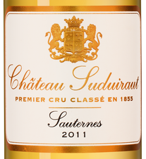 Вино Chateau Suduiraut Premier Cru Classe (Sauternes), (139570), белое сладкое, 2011 г., 0.375 л, Шато Сюдюиро цена 6690 рублей