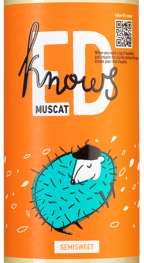 Вино Ed Knows Muscat Semisweet, Bostavan, 2024, (154502), Республика Молдова, Codru, белое, полусладкое, 0.75 л, Эд Ноуз Мускат Семисвит, цена 1120 рублей