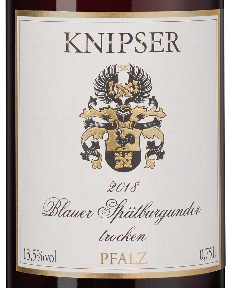 Вино Spatburgunder Blauer, Knipser, 2018, (140220), Германия, Пфальц, красное, сухое, 0.75 л, Шпетбургундер Блауэр, цена 4493 рублей