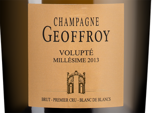 Шампанское Geoffroy Volupte Brut Premier Cru, (126333), белое экстра брют, 2013 г., 0.75 л, Волюпте Премье Крю Брют цена 15490 рублей