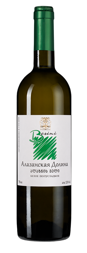 Вино Alazani Valley, Besini, 2023, (149943), Грузия, Кахетия, белое, полусладкое, 0.75 л, Алазанская Долина, цена 903 рублей