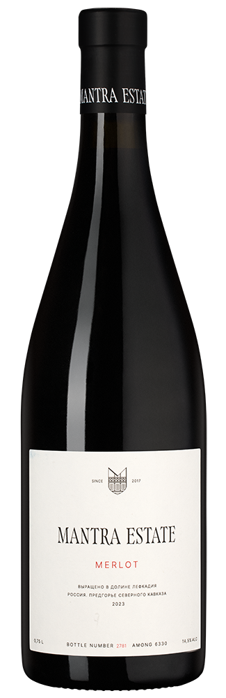 Вино Мерло, Mantra Estate, 2023, (159932), Россия, Кубань, красное, сухое, 0.75 л, Мерло, цена 4490 рублей
