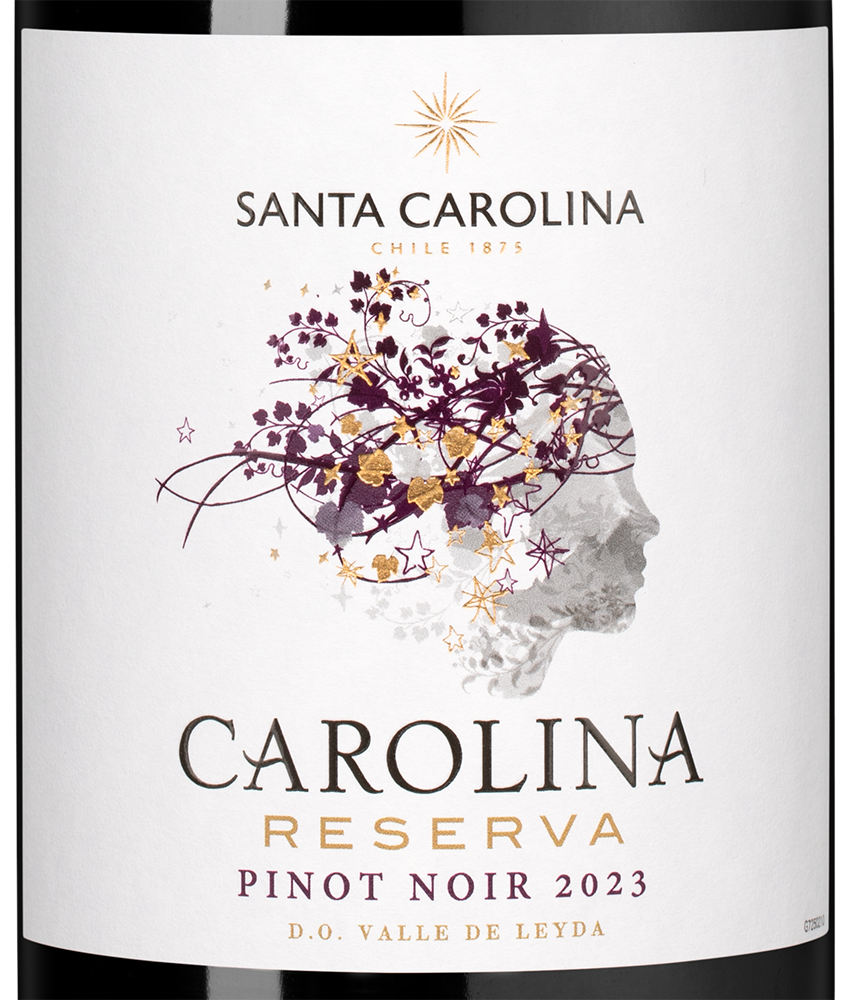 Вино Carolina Reserva Pinot Noir, Santa Carolina, 2023, (153279), Чили, Центральная Долина, красное, сухое, 0.75 л, Каролина Ресерва Пино Нуар, цена 1192 рублей