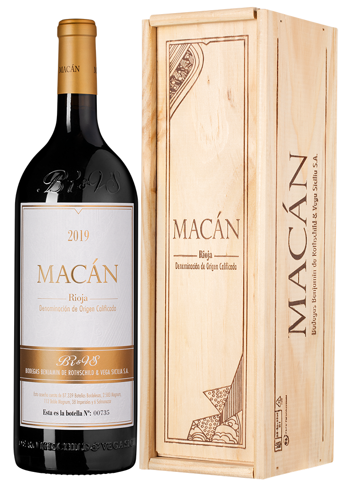 Вино Macan, Bodegas Benjamin de Rothschild & Vega Sicilia, 2019, 1.5л, (151757), Испания, Риоха, красное, сухое, 1.5 л, Риоха Макан, цена 44990 рублей