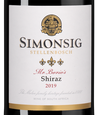 Вино Shiraz Mr Borio's, (141075), красное сухое, 2019 г., 0.75 л, Шираз Мистер Борио цена 2990 рублей