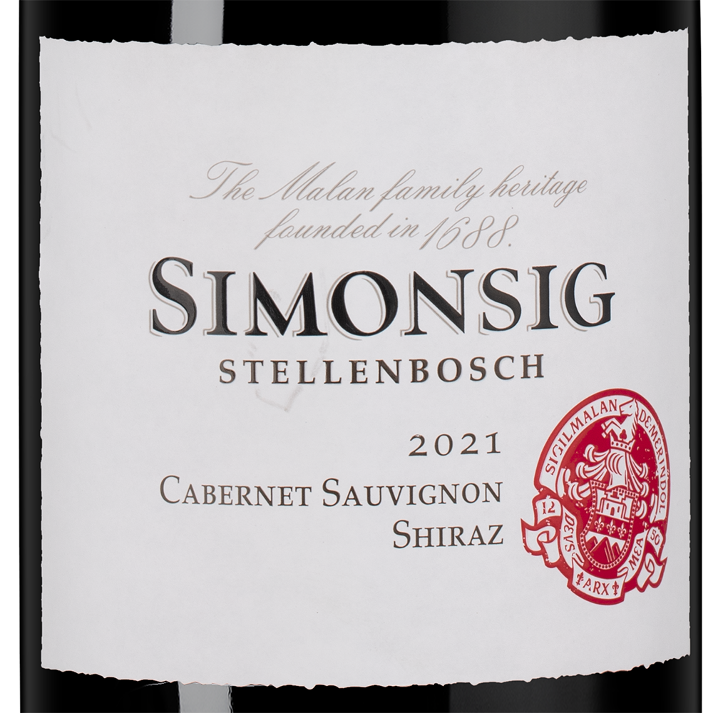 Вино Cabernet Sauvignon / Shiraz, Simonsig, 2021, (144964), Южная Африка, Стелленбош, красное, сухое, 0.75 л, Каберне Совиньон / Шираз, цена 1990 рублей