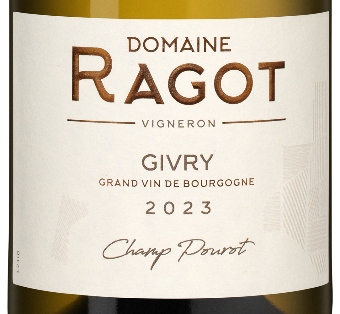 Вино Givry Champ Pourot Blanc, Domaine Ragot, 2023, (155990), Франция, Бургундия, белое, сухое, 0.75 л, Живри Шам Пуро Блан, цена 8490 рублей
