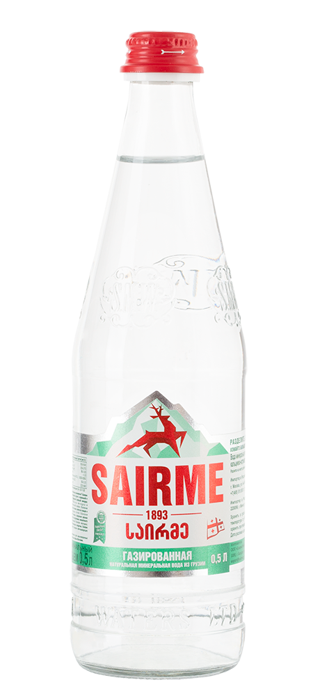 Вода газированная Sairme (12 шт., стекло), 0.5л, (106108), Грузия, Имеретия, стекло, 0.5 л, Саирме (газированная), цена 2100 рублей