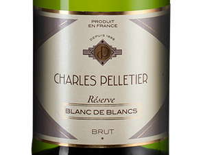 Игристое вино Charles Pelletier Reserve Blanc de Blancs Brut, (146401), белое брют, 2021 г., 0.75 л, Шарль Пеллетье Резерв Блан де Блан Брют цена 1690 рублей