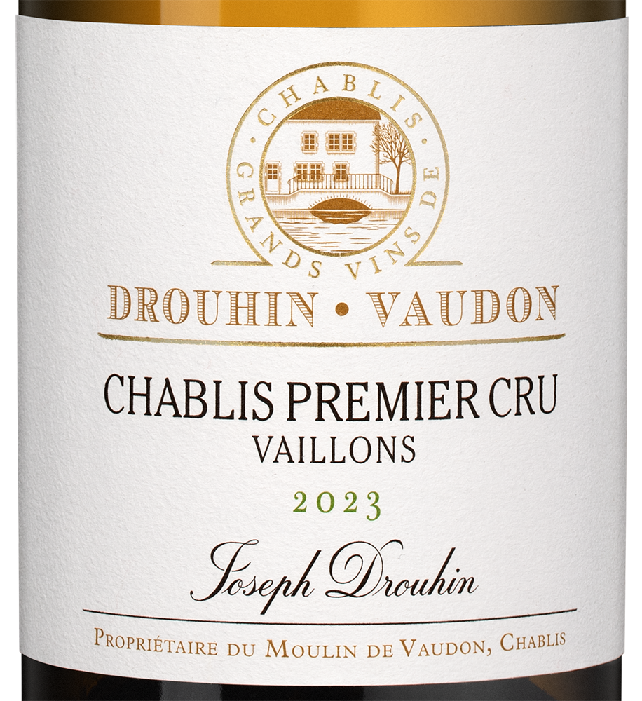 Вино Chablis Premier Cru Vaillons, Joseph Drouhin, 2023, (155419), Франция, Бургундия, белое, сухое, 0.75 л, Шабли Премье Крю Вайон, цена 14990 рублей