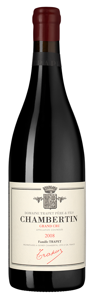 Вино Chambertin Grand Cru, Domaine Trapet Pere et Fils, 2008, (153927), Франция, Бургундия, красное, сухое, 0.75 л, Шамбертен Гран Крю, цена 299990 рублей