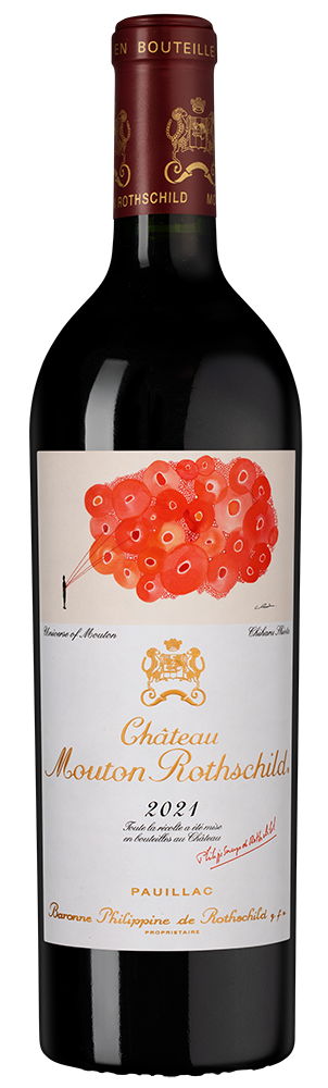Вино Chateau Mouton Rothschild (Pauillac), 2021, (151704), Франция, Бордо, красное, сухое, 0.75 л, Шато Мутон Ротшильд, цена 209990 рублей