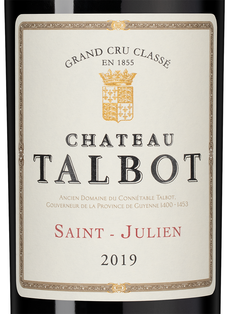Вино Chateau Talbot Grand Cru Classe (Saint-Julien), 2019, (126054), Франция, Бордо, красное, сухое, 0.75 л, Шато Тальбо, цена 24990 рублей