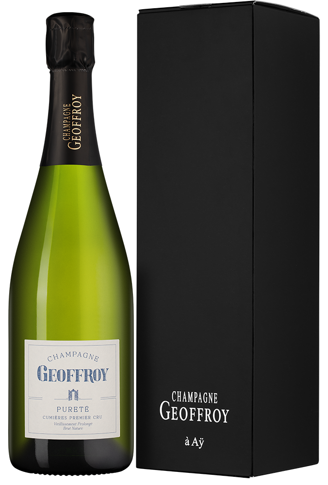 Шампанское Geoffroy Purete Brut Nature Premier Cru в подарочной упаковке, (153900), Франция, Шампань, белое, экстра брют, 0.75 л, Пюрте Премье Крю Брют Натюр, цена 9793 рублей