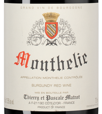 Вино Monthelie, (134344), красное сухое, 2018 г., 0.75 л, Монтели цена 10990 рублей