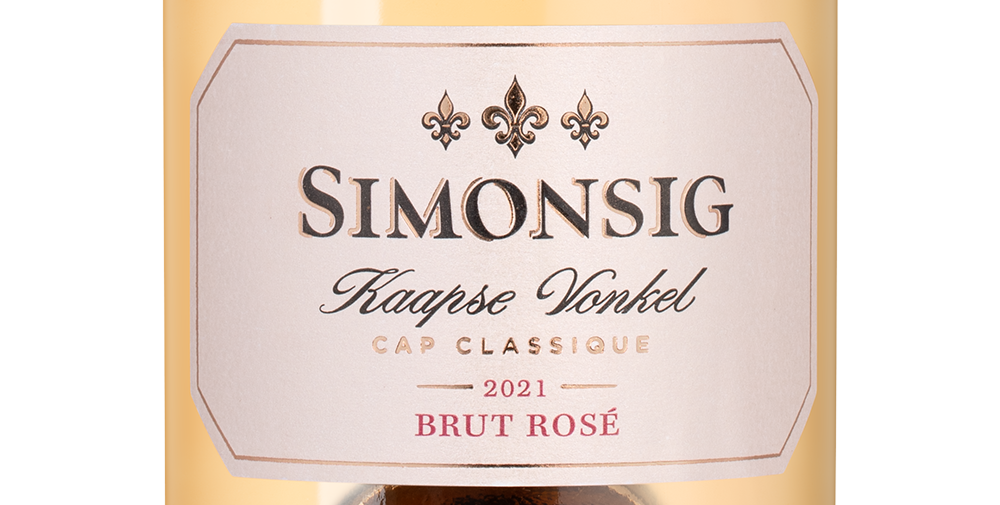 Игристое вино Kaapse Vonkel Brut Rose, Simonsig, 2021, (141085), Южная Африка, Вестерн Кейп, розовое, брют, 0.75 л, Каапс Вонкель Брют Розе, цена 2618 рублей