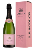 Розовое игристое вино и шампанское Soldati La Scolca Brut Rose в подарочной упаковке