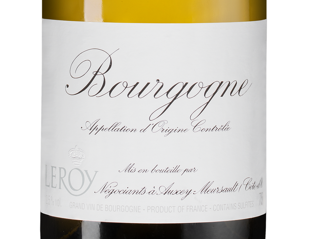 Вино Bourgogne, Maison Leroy, 2018, (152405), Франция, Бургундия, белое, сухое, 0.75 л, Бургонь, цена 99990 рублей