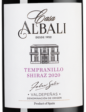 Вино Casa Albali Tempranillo Shiraz, (132562), красное полусухое, 2020 г., 0.75 л, Каса Албали Темпранильо Шираз цена 1290 рублей
