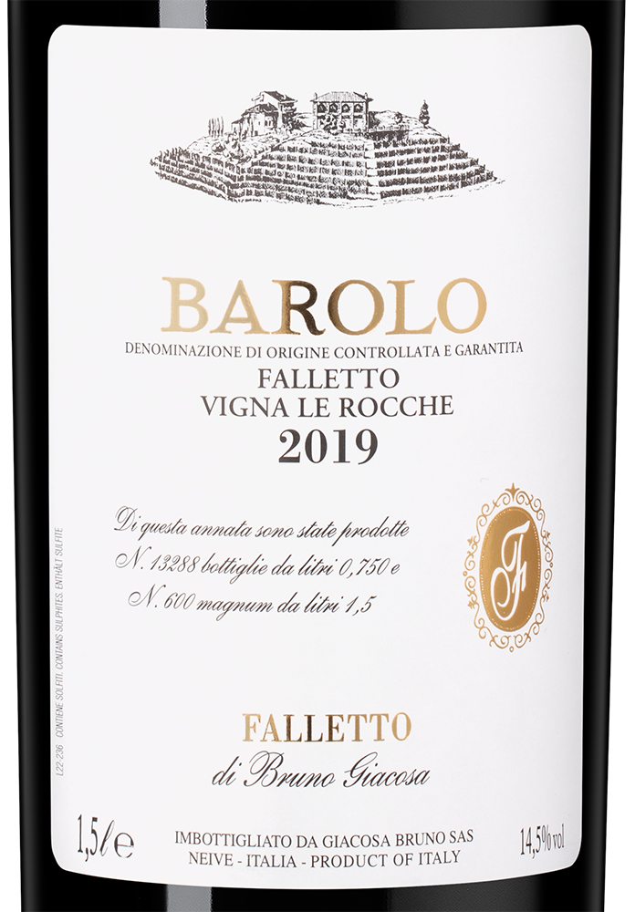 Вино Barolo Le Rocche del Falletto, Bruno Giacosa, 2019, 1.5л, (142944), Италия, Пьемонт, красное, сухое, 1.5 л, Бароло Ле Рокке дель Фаллетто, цена 199990 рублей