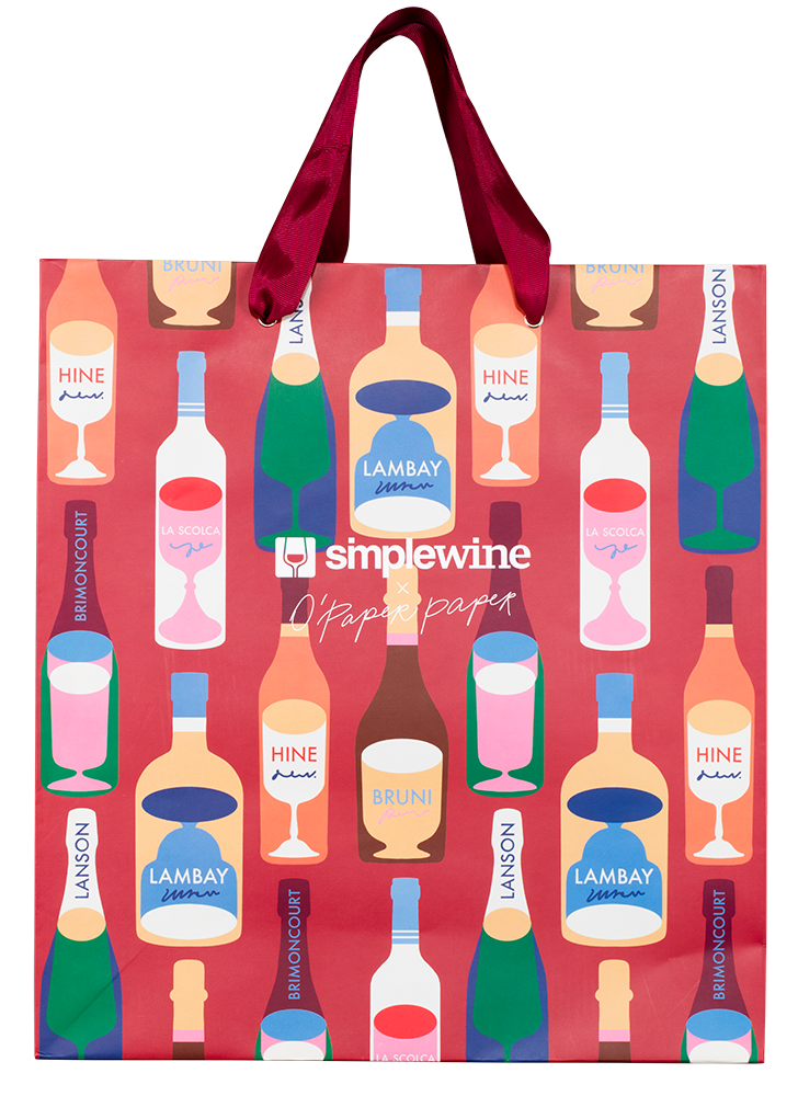Пакет подарочный бордовый большой SimpleWine x O Paper Paper, (159850), Россия, Пакет SW O Paper 350*320*120 мм бордо, цена 390 рублей