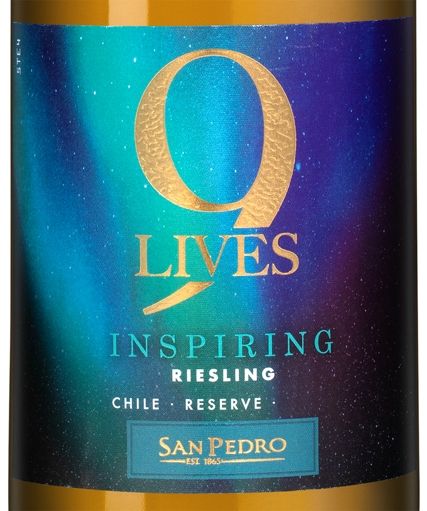 Вино 9 Lives Inspiring Riesling Reserve, Vina San Pedro, 2025, (155503), Чили, Центральная Долина, белое, сухое, 0.75 л, 9 Лайвс Инспайринг Рислинг Резерв, цена 1790 рублей