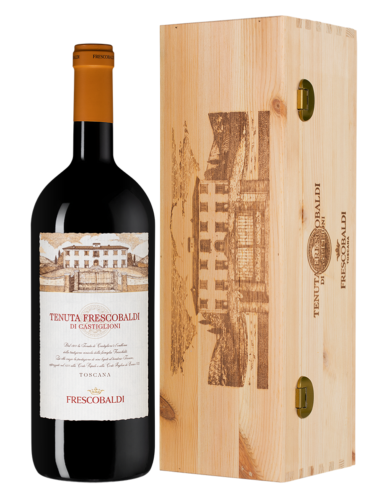 Вино 	 Tenuta Frescobaldi di Castiglioni в подарочной упаковке, 2021, 1.5л, (145679), Италия, Тоскана, красное, сухое, 1.5 л, Тенута Фрескобальди ди Кастильони, цена 12990 рублей