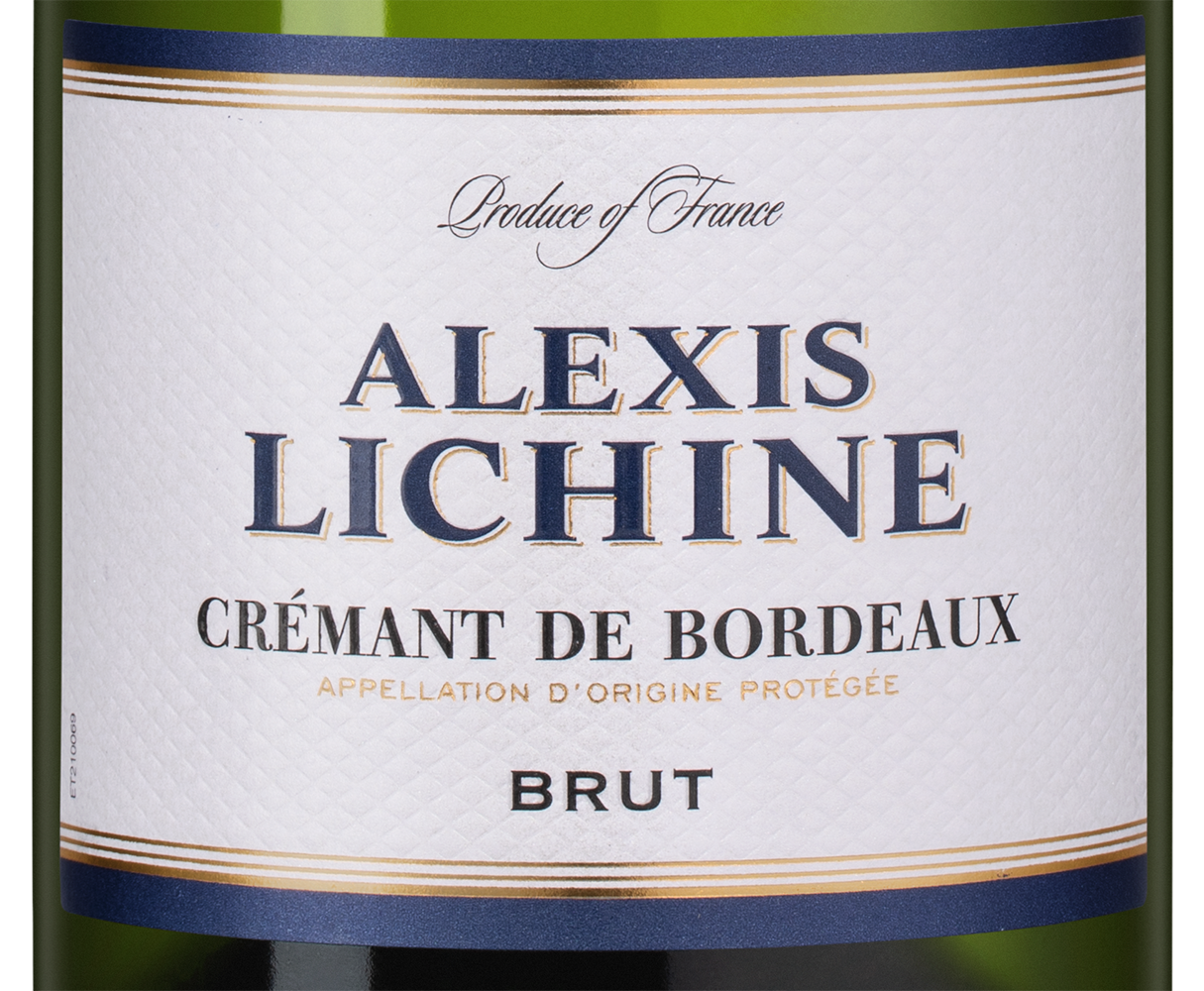 Игристое вино Cremant de Bordeaux Brut в подарочной упаковке, Alexis Lichine, (156982), Франция, Бордо, белое, брют, 0.75 л, Креман де Бордо Брют, цена 2990 рублей