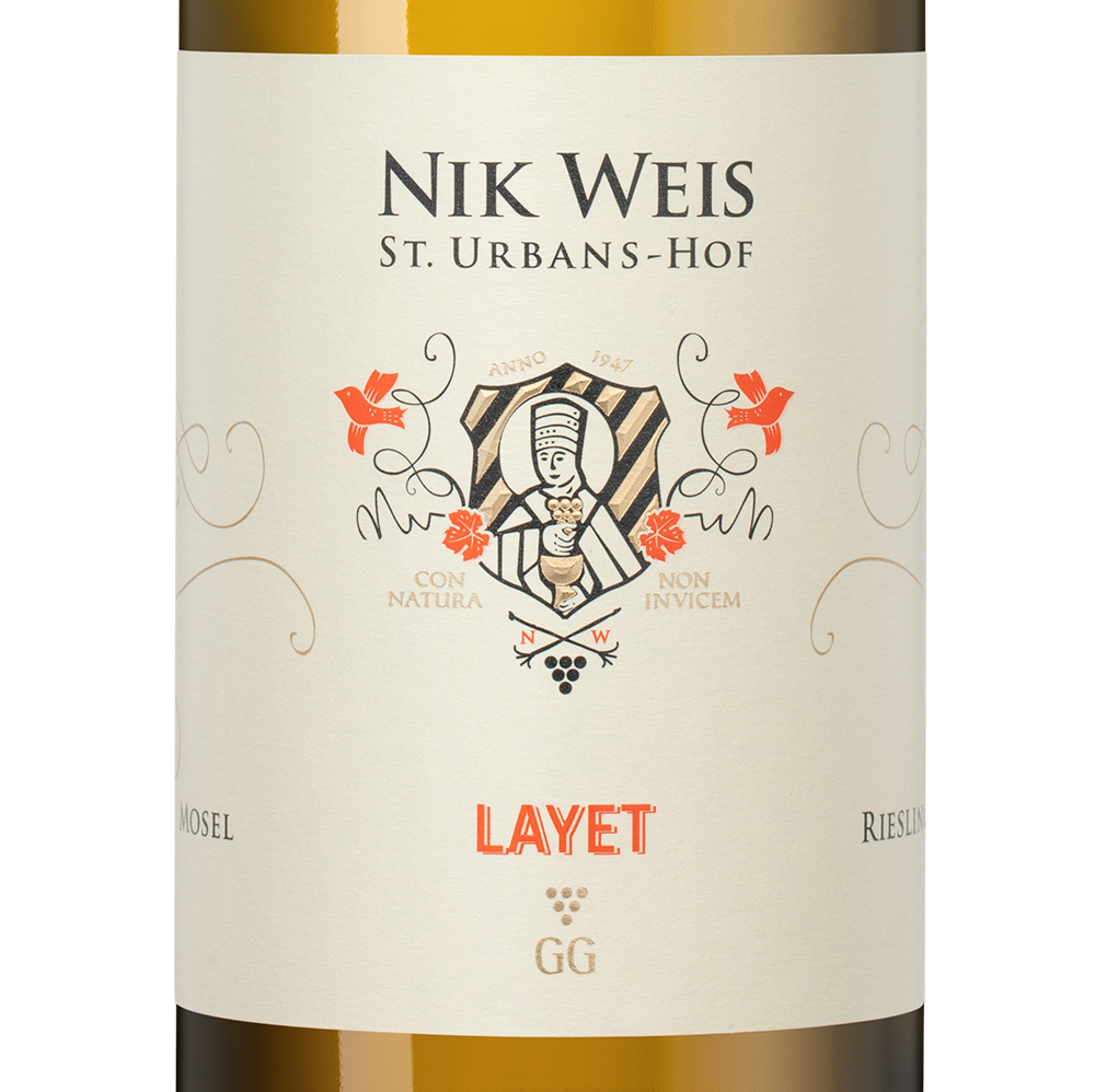 Вино Riesling Layet GG, Nik Weis St. Urbans-Hof, 2022, (146613), Германия, Мозель, белое, сухое, 0.75 л, Рислинг Лайет ГГ, цена 7693 рублей