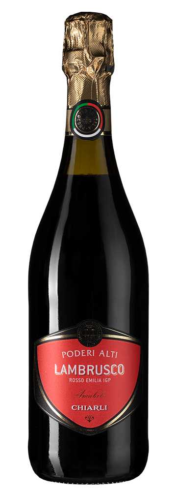 Шипучее вино Lambrusco dell'Emilia Rosso Poderi Alti, (144444), Италия, Эмилия-Романья, красное, полусладкое, 0.75 л, Ламбруско дель'Эмилия Россо Подери Альти, цена 1790 рублей