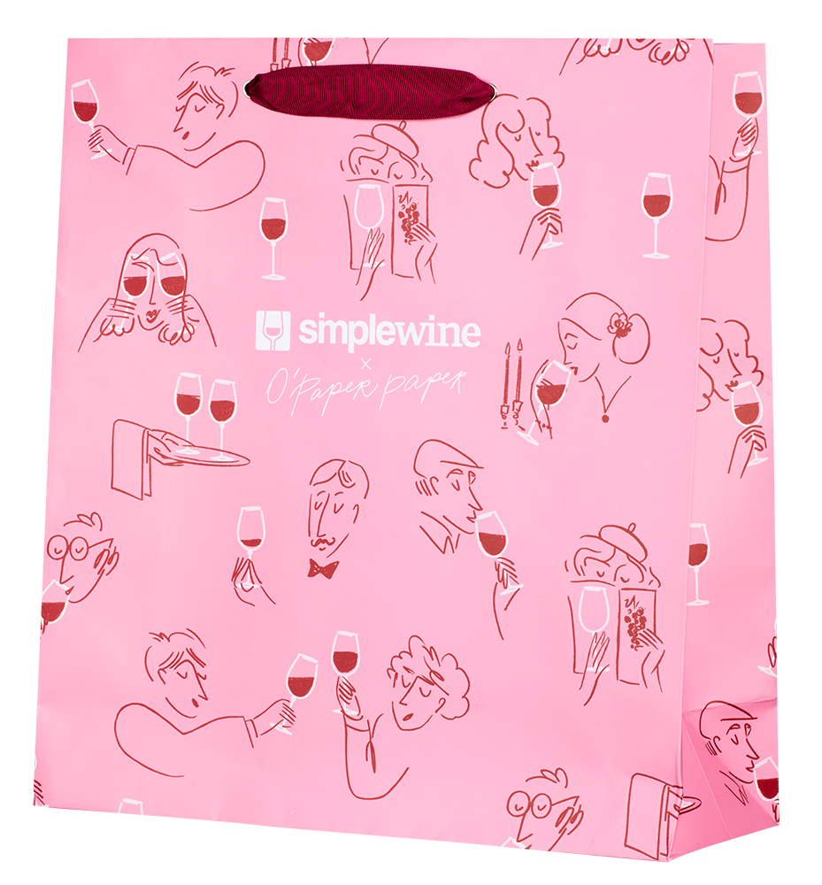 Пакет подарочный розовый большой SimpleWine x O Paper Paper, (159848), Россия, Пакет SW O Paper 350*320*120 мм розовый, цена 390 рублей