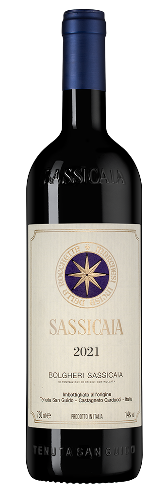Вино Sassicaia, Tenuta San Guido, 2021, (147122), Италия, Тоскана, красное, сухое, 0.75 л, Сассикайя, цена 134990 рублей