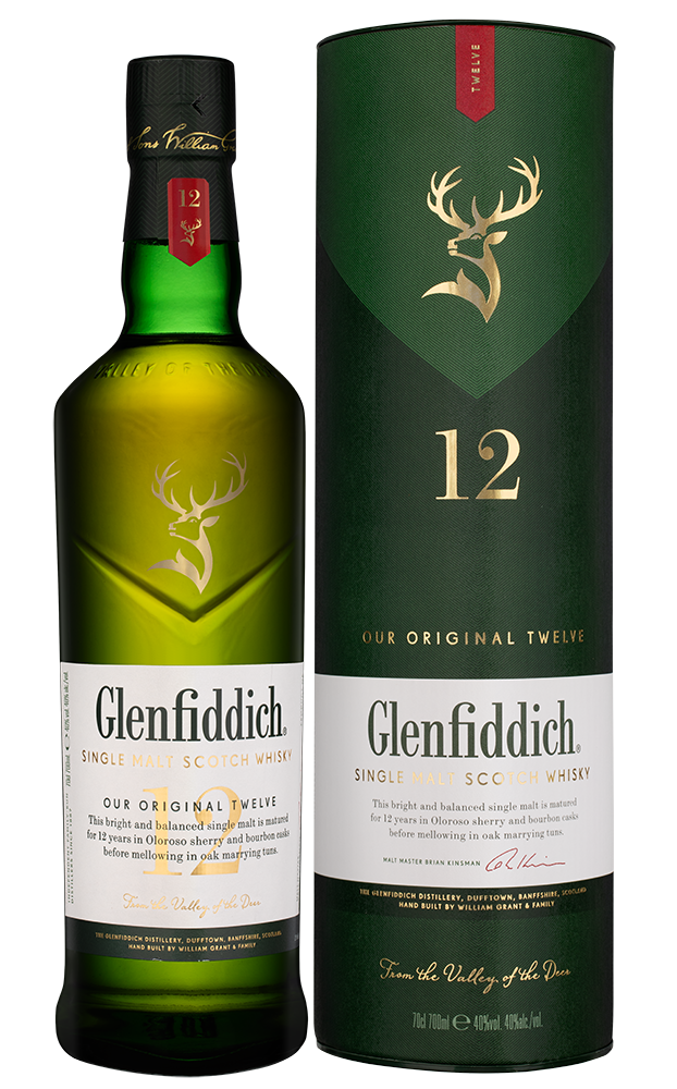 Виски Glenfiddich 12 years old в подарочной упаковке, (155725), Шотландия, Спейсайд, 0.7 л, Гленфиддик 12 лет, цена 4990 рублей