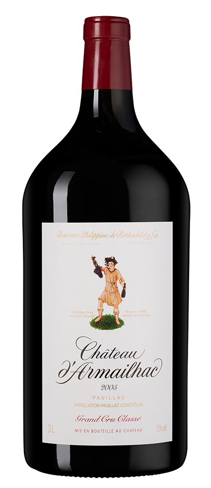 Вино Chateau d'Armailhac, 2005, 3л, (152500), Франция, Бордо, красное, сухое, 3 л, Шато д'Армайяк, цена 189990 рублей