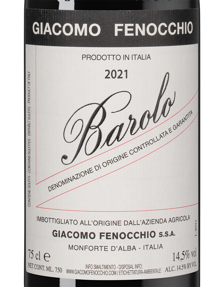Вино Barolo, Giacomo Fenocchio, 2021, (155741), Италия, Пьемонт, красное, сухое, 0.75 л, Бароло, цена 12990 рублей