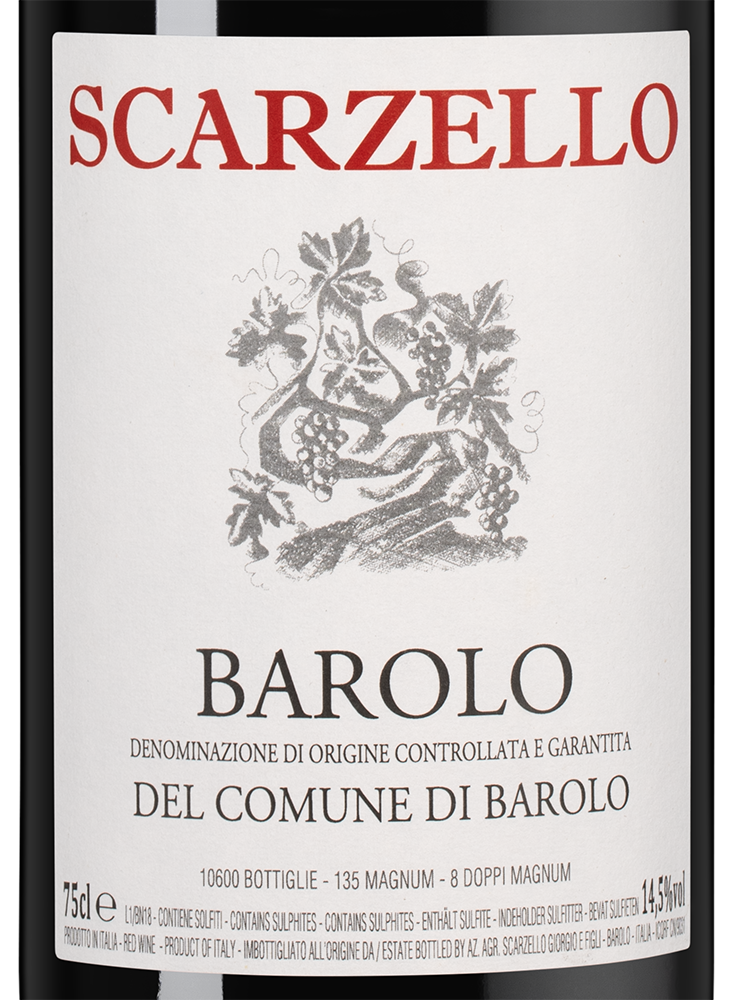 Вино Barolo del Comune di Barolo, Scarzello, 2019, (151072), Италия, Пьемонт, красное, сухое, 0.75 л, Бароло дель Комуне ди Бароло, цена 16490 рублей